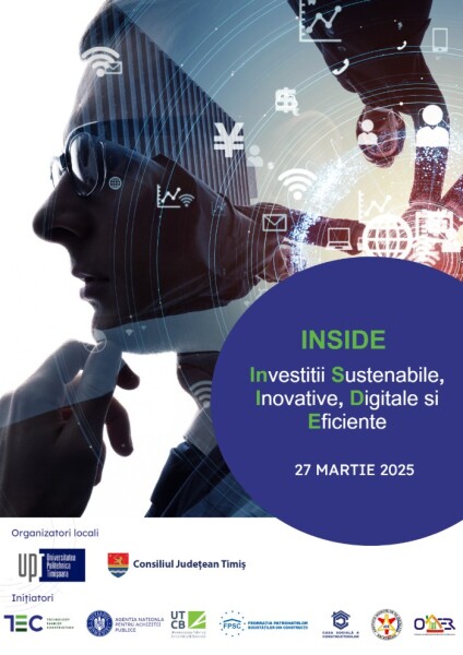 INSIDE 2025: INOVARE, SUSTENABILITATE ȘI DIGITALIZARE ÎN INVESTIȚII PUBLICE – UN EVENIMENT PENTRU DEZVOLTAREA DURABILĂ ÎN TIMIȘOARA